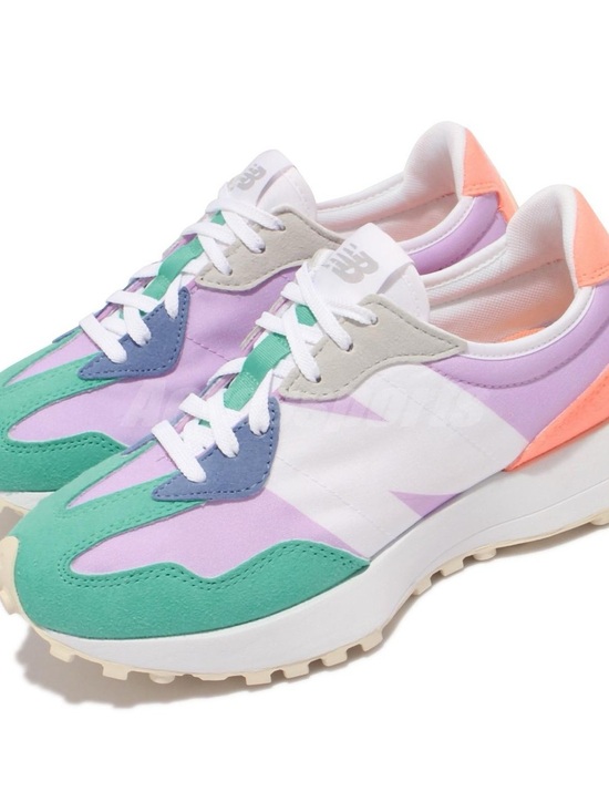 New Balance Shoes - New Balance 327 Women's Retro Runner Sneakers in Lavender, Teal & Coral 7.5